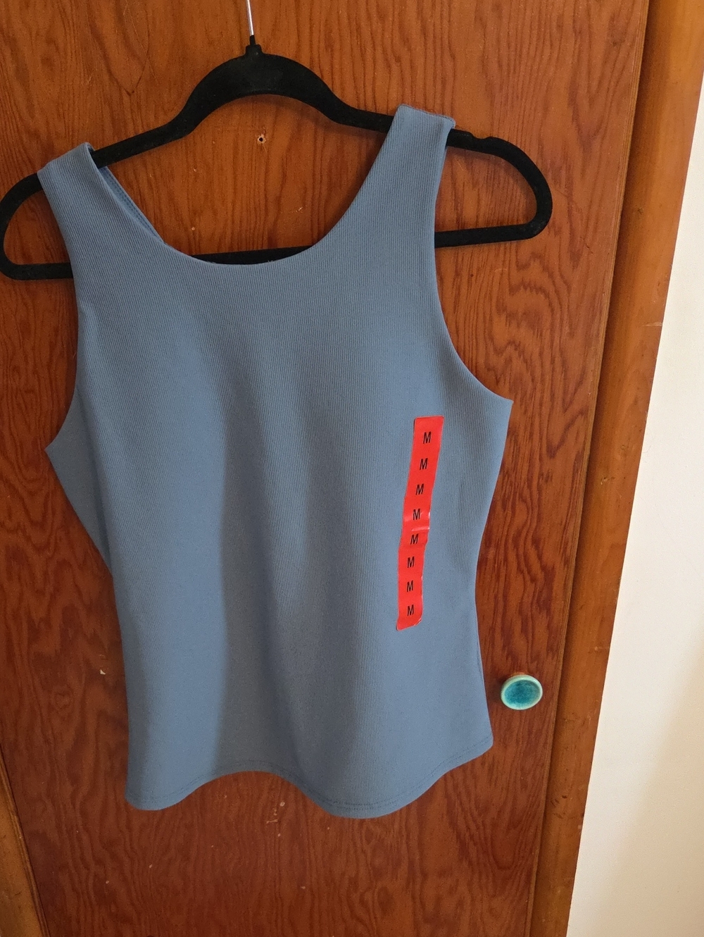 Classic Scoop Tank Top in Dusty Blue